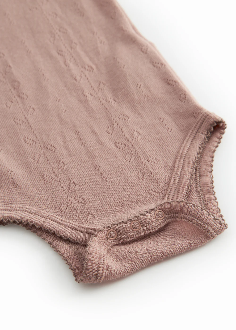 Bini, Uld Pointelle Bodystocking - Burnt Rose - Image 4