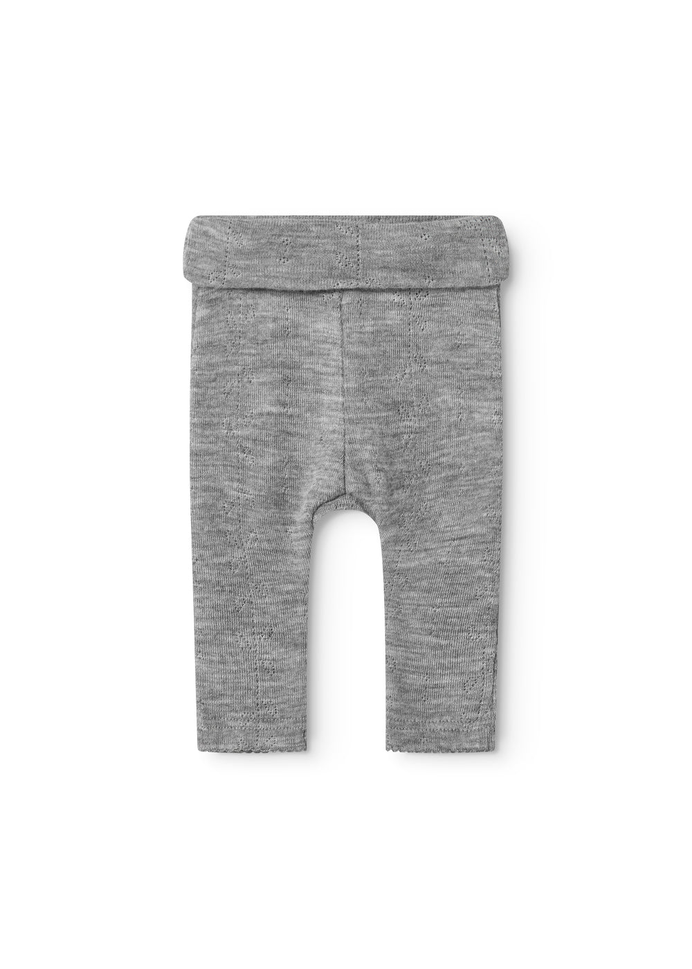 Piva, Uld Pointelle Bukser - Grey Melange - Image 4