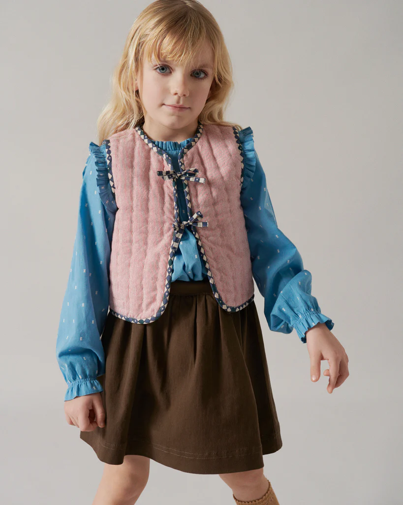 Takaia LS, Bluse - Clear Blue Dobby - Image 3
