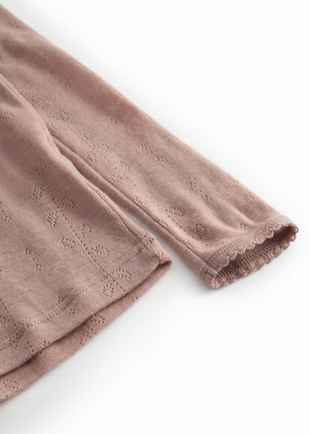 Tamra, Uld Pointelle T-shirt - Burnt Rose - Image 4