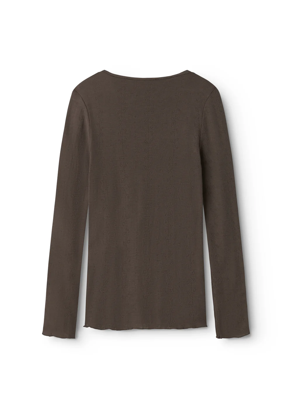 Tamra W, Uld Pointelle T-shirt - Terre - Image 5